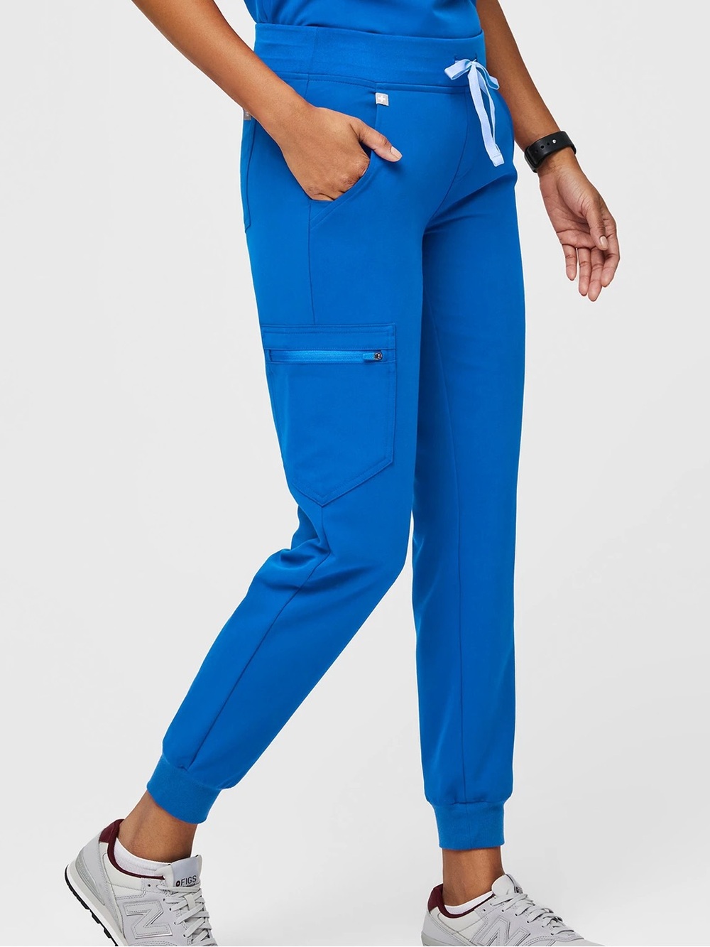 Figs Royal Blue Scrub Jogger Pants with Drawstring